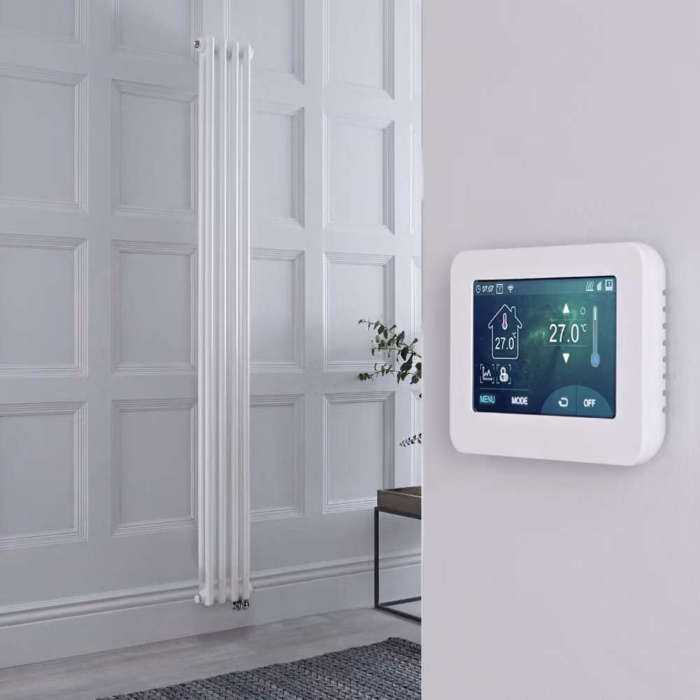Radiatore Verticale Elettrico Stile Ghisa Bianco 1500x200mm 600W – Senza Termostato