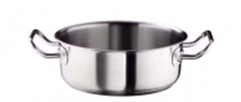 Casseruola fonda in acciaio inox per induzione con un manico, linea Master, diam.12cm