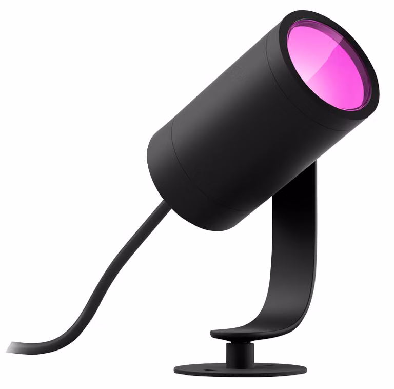 Philips Hue White and Color ambiance Lily Faretto Smart Esterno Antracite in Alluminio Kit base con alimentatore Basso voltaggio