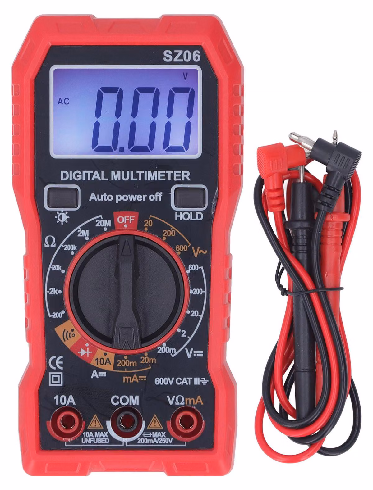 Multimetro digitale, alta precisione, retroilluminazione HD, anti-bruciatura, misuratore multifunzionale di corrente e tensione per riparazioni e lavori