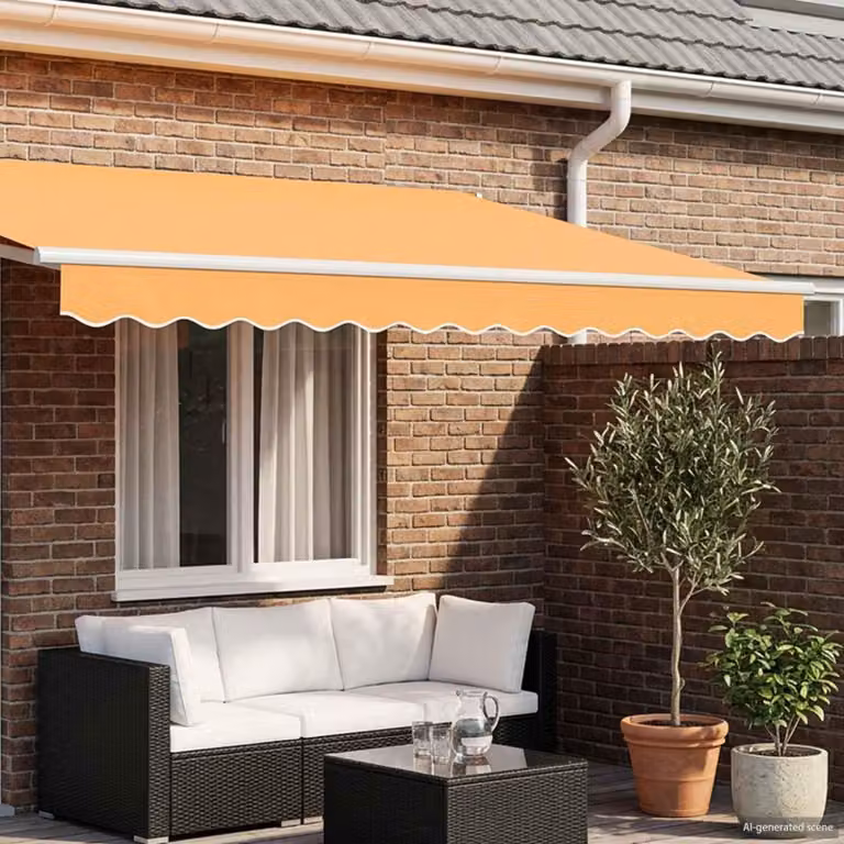 Maison Exclusive - Sostituzione del meccanismo di avvolgimento per tenda da sole, lunghezza 2,5 metri, colore sabbia, materiale poliestere