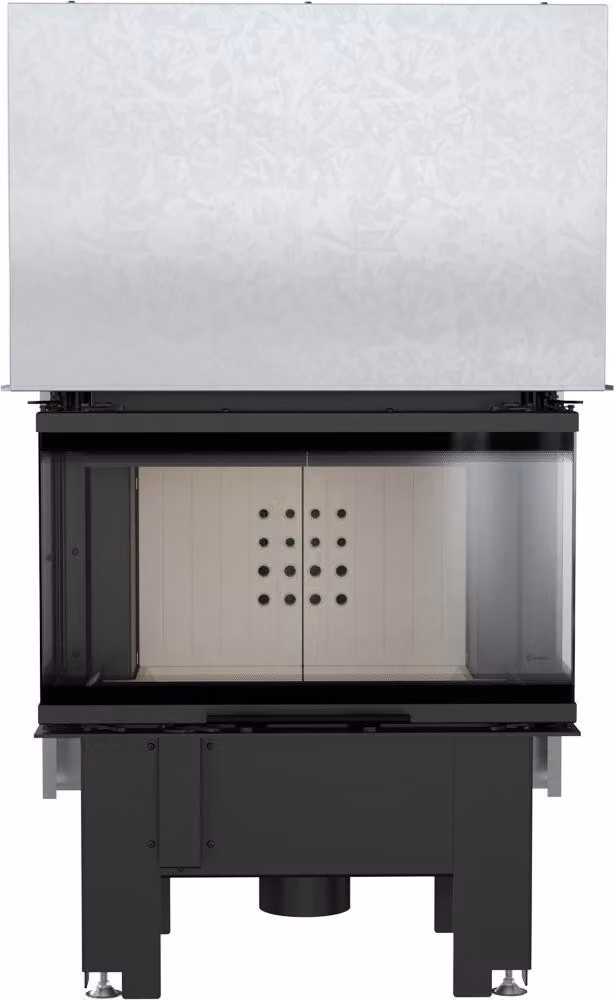 Inserto per caminetto KRATKI NBC 680/280 7 kW Ø 160 con porta scorrevole con molla della porta