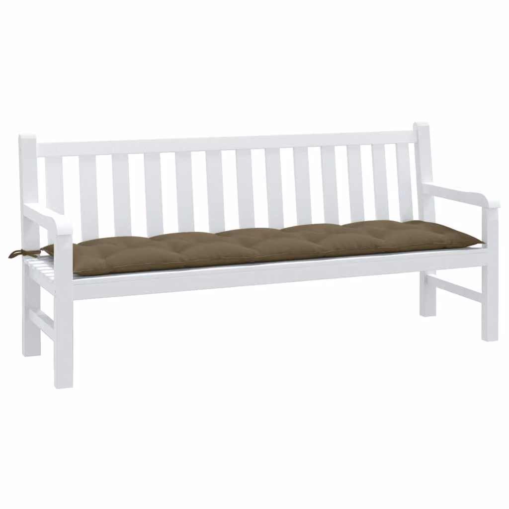 vidaXL Cuscino Panca da Giardino in Poliestere, L/P/H: 180 x 50 x 7 cm, Colore Tortora Mélange