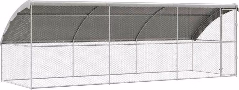 Cuccia per cani 3 pcs Argento 6 x 2 x 2 m Acciaio zincato