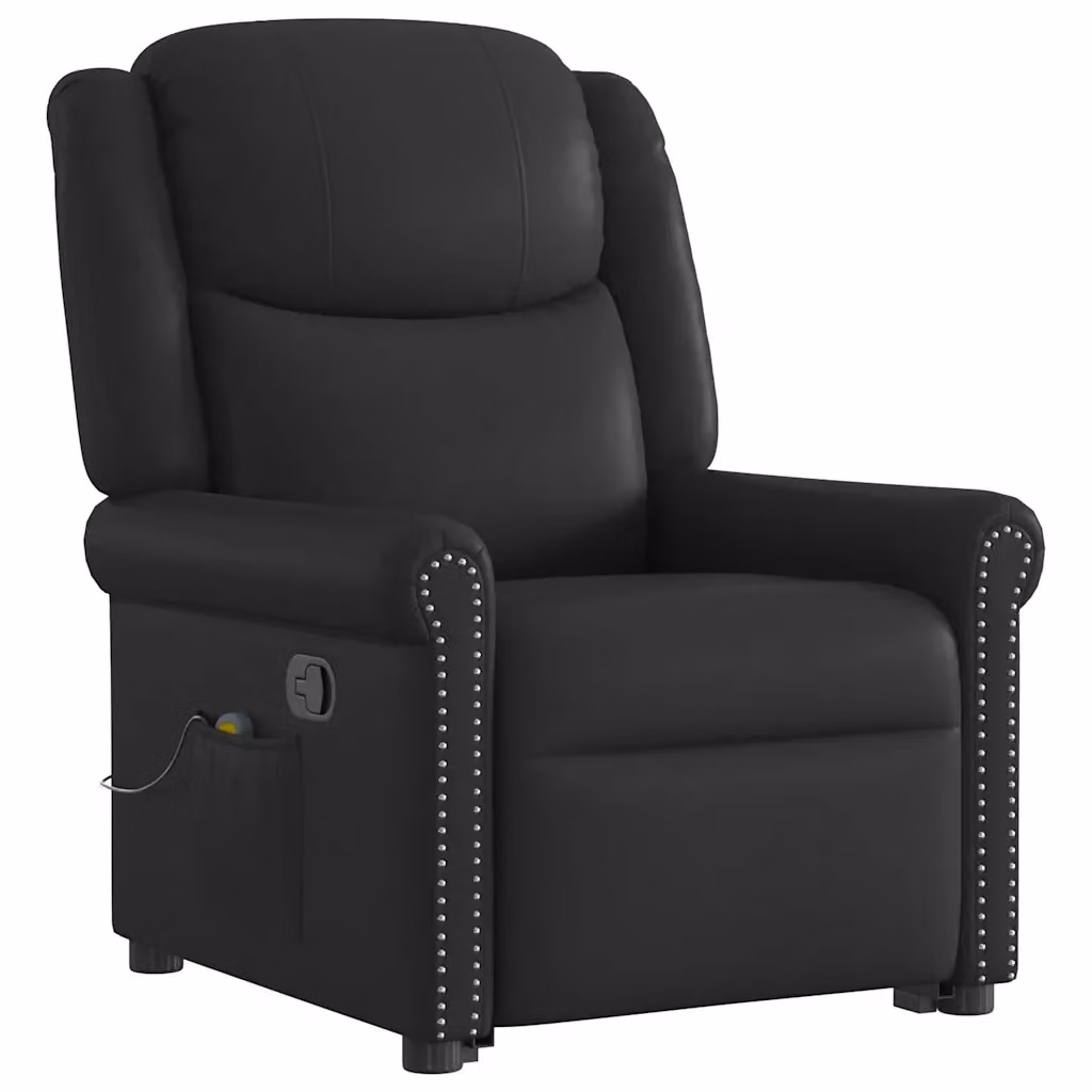 Poltrona Alzapersona Reclinabile con Assistenza Elettrica vidaXL in Similpelle Nera – 2