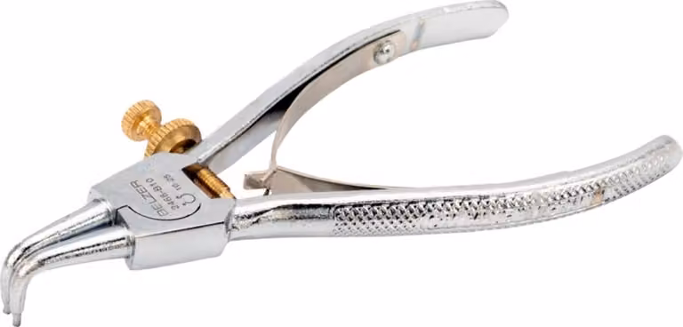 Pinza Bahco per anelli di sicurezza esterni con ganasce angolate a 90°, cromata, da 19 a 60 mm