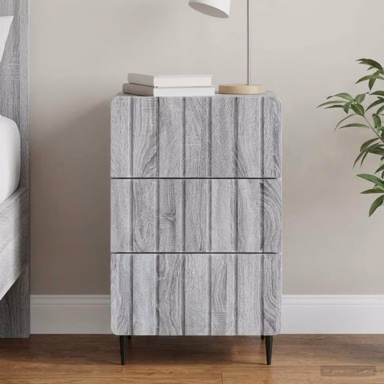 Armadio da notte con cassetto vidaXL Grigio Sonoma L: 43 cm, P: 41 cm, H: 68 cm