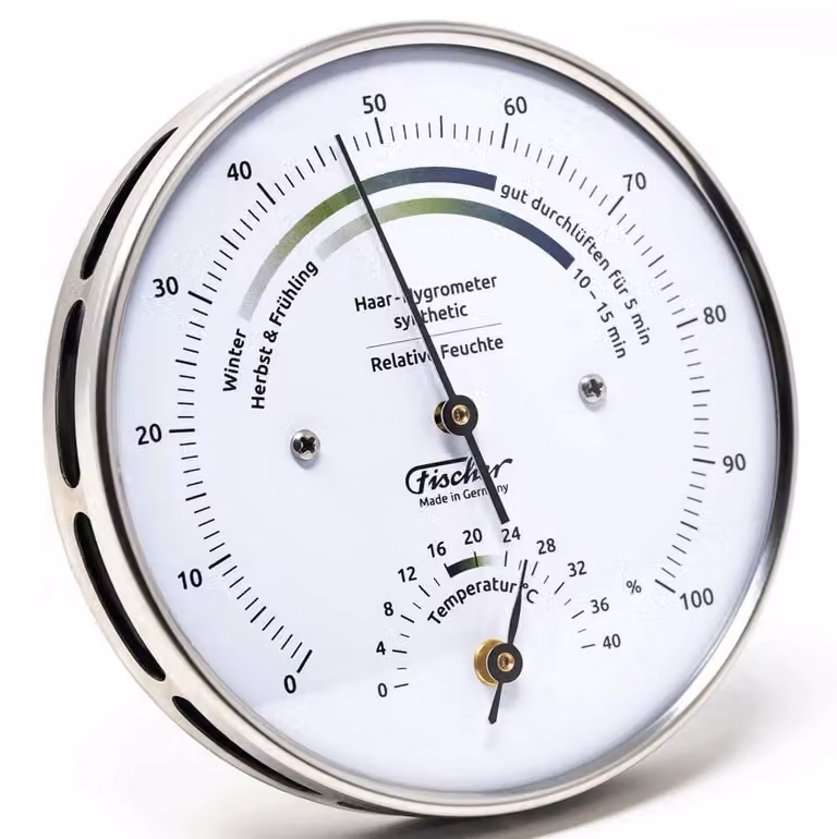 Fischer - 122.01HT - Igrometro per interni con termometro 103mm