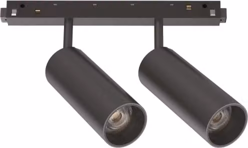 Sistema Lineare Ego Track Double Ideal-lux, Binario su Rotaia LED 24W 3000K Dimmerabile 1-10V, Colore Nero
