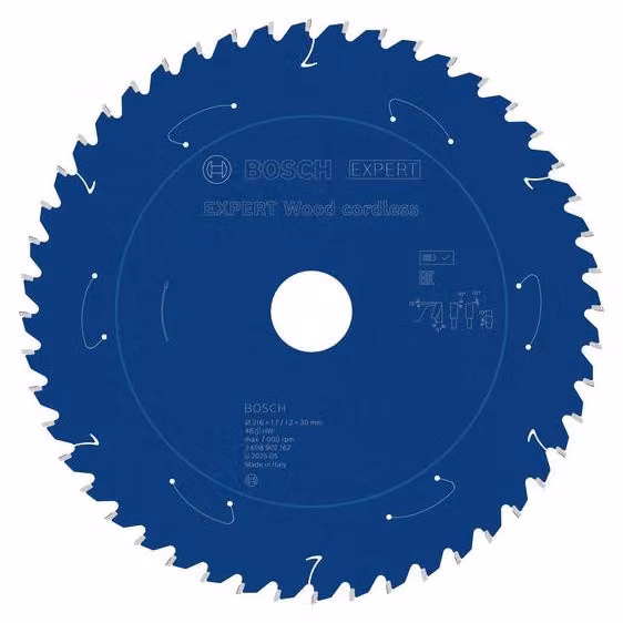 Lama circolare Bosch EXPERT Wood, 216x1,7x30 mm, Z48, angolo di smussatura 5°