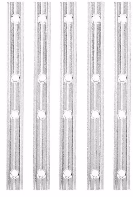 Connettore in alluminio per profili della serie 20 - composto da 5 pezzi - resistente - ad angolo retto
