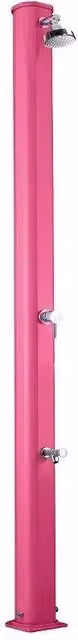 Doccia Tradizionale Jolly S in Alluminio con Miscelatore e Lavapiedi Arkema Design Colore Fuxia L: 16.5 cm, P: 15 cm, H: 229 cm