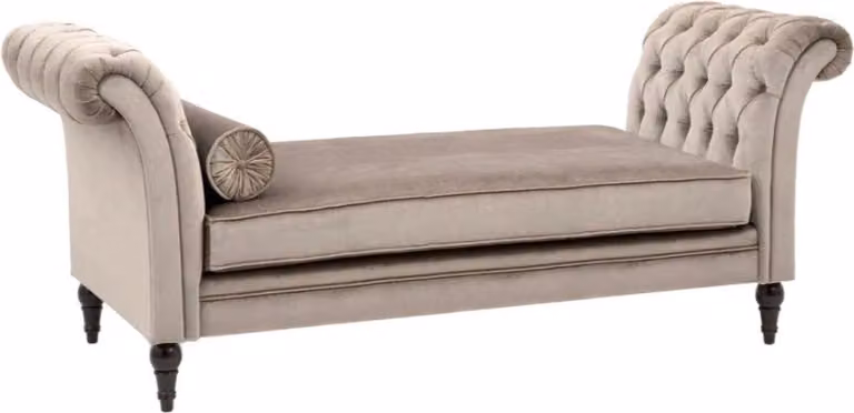 Chaiselongue Wohnzimmer Lounge Möbel Modern Design Sofa Stoff Rosa Textil