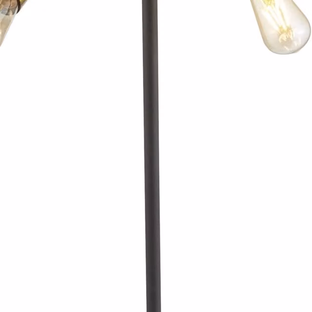 Piantana Industrial-Nordico Armstrong Acciaio Nero Ottone 6 Luci E27