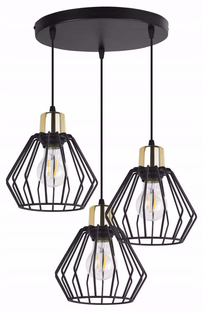 Lampada a sospensione, lampadario da soffitto, paralume in filo metallico, LED