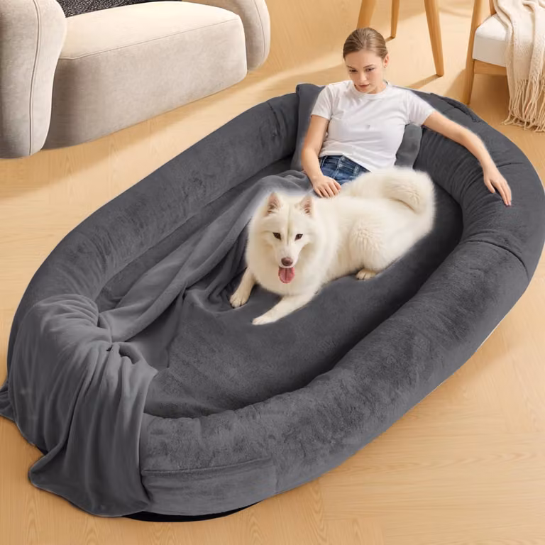 Cuccia per cani e persone, 180 x 114 x 35 cm, grigio scuro