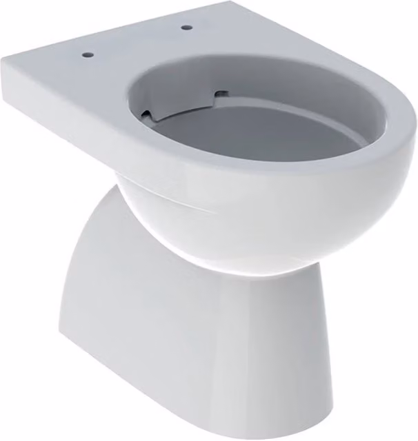 Geberit SELNOVA vaso a pavimento a cacciata, con fissaggi nascosti, senza brida e senza sedile, colore bianco finitura lucido