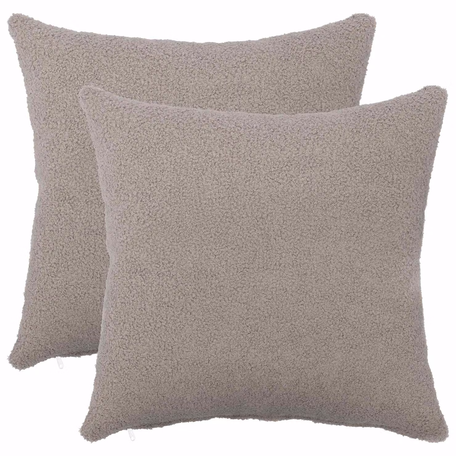 Set di 2 federe vidaXL HEERLEN in tessuto bouclé grigio chiaro, L 35 x P 35 cm
