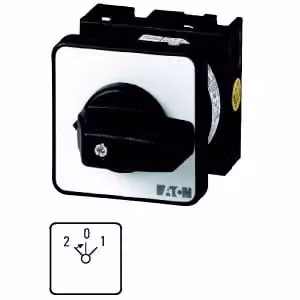 Interruttore on-off Eaton, T0, 20 A, montaggio a plafone, 3 moduli, contatti: 5, 90°, con scatto, 0-1, codice articolo 15475 222466