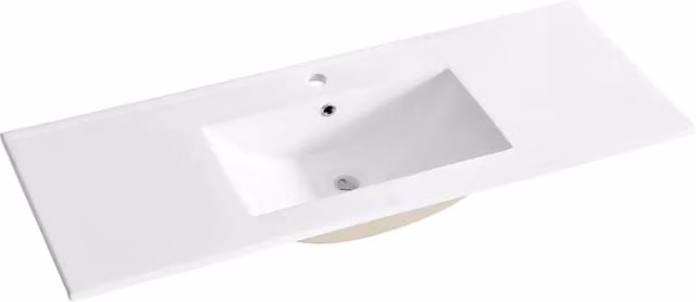 Lavabo da incasso AXIS 120 cm in ceramica bianca lucida
