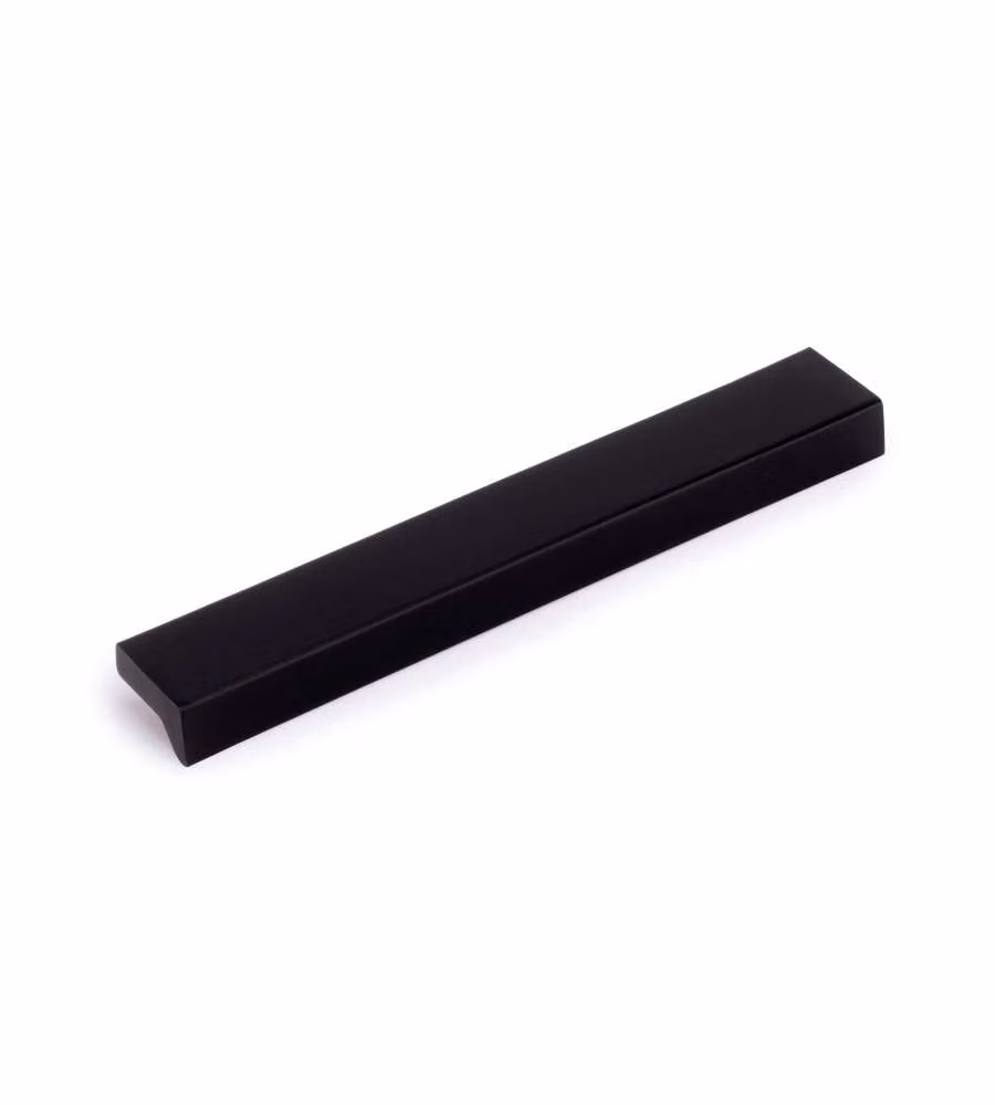 Emuca Maniglia per mobili Bremen, L 160 mm, interasse 128 mm, Anodizzato nero, Alluminioto