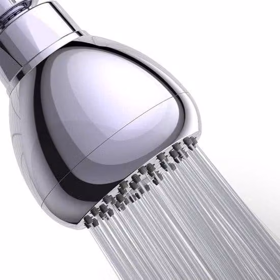 Soffione doccia a pioggia a risparmio idrico da 3 pollici, universale, in ABS cromato