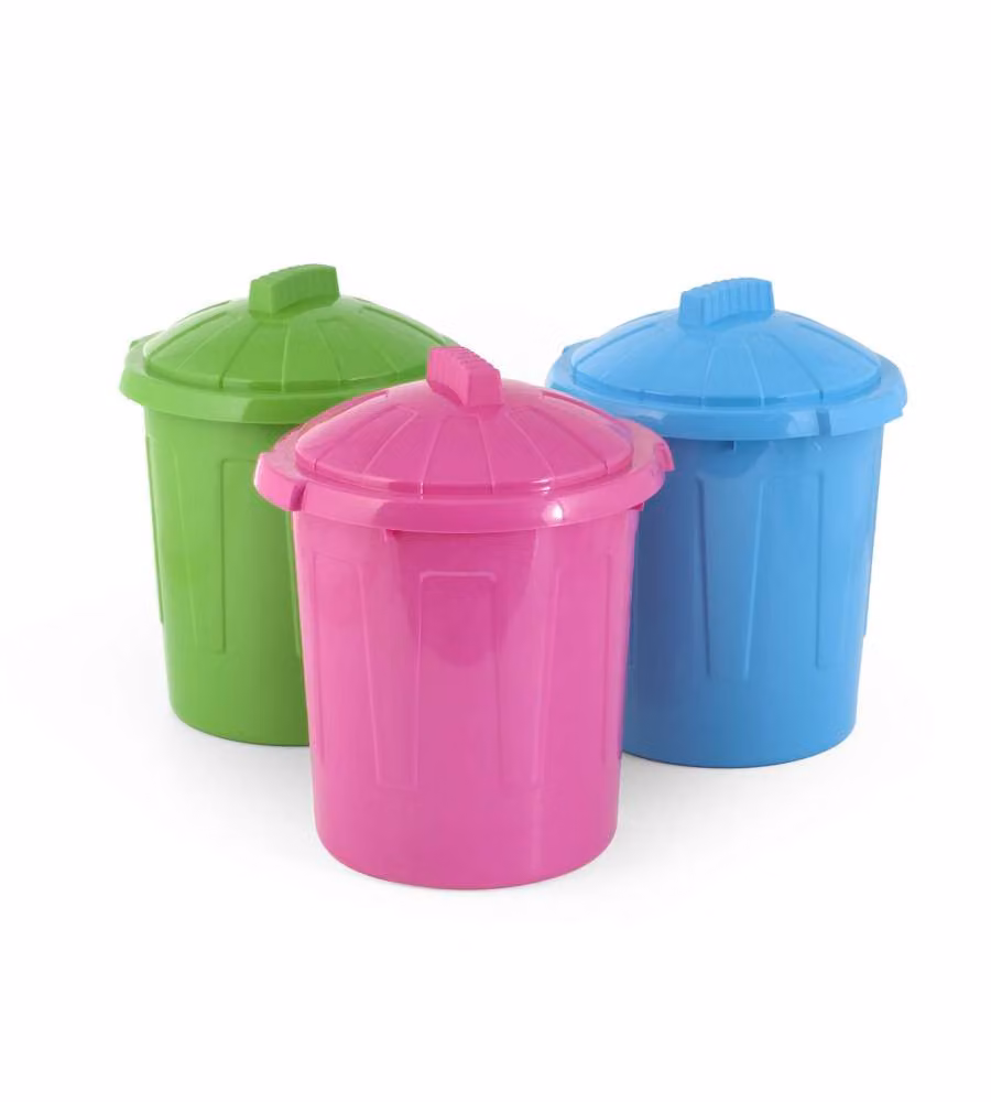 Bidone Pattumiera con Coperchio - Assortiti - 8 l