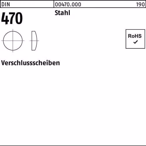 Dischi di bloccaggio Reyher DIN 470 acciaio 18 004700009180000 (100 pezzi)