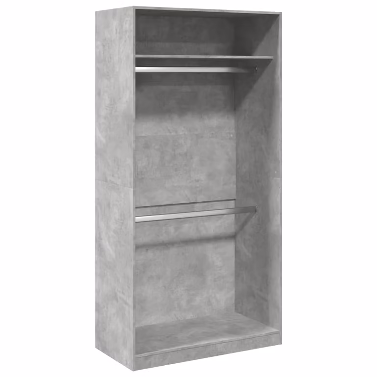 Armadio Grigio Cemento 100x50x200 cm in Legno Multistrato