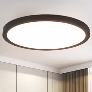 ZMH LED plafoniera nera piatta 24W 30CM rotonda camera da letto soffitto illuminazione soffitto IP44 4000K per cucina corridoio