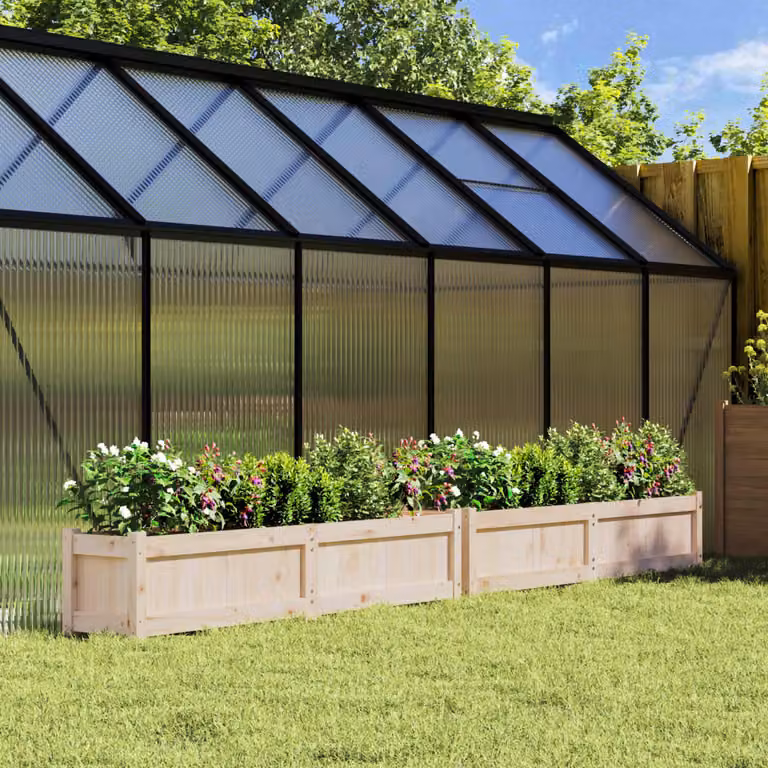 Set di 2 fioriere da giardino vidaXL in legno di pino marrone