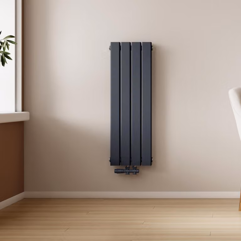 EMKE radiatore design radiatore a pannello a doppio strato 900x300mm antracite Radiatore da bagno Radiatore a pannello con attacco centrale da 446 Watt senza elemento riscaldante