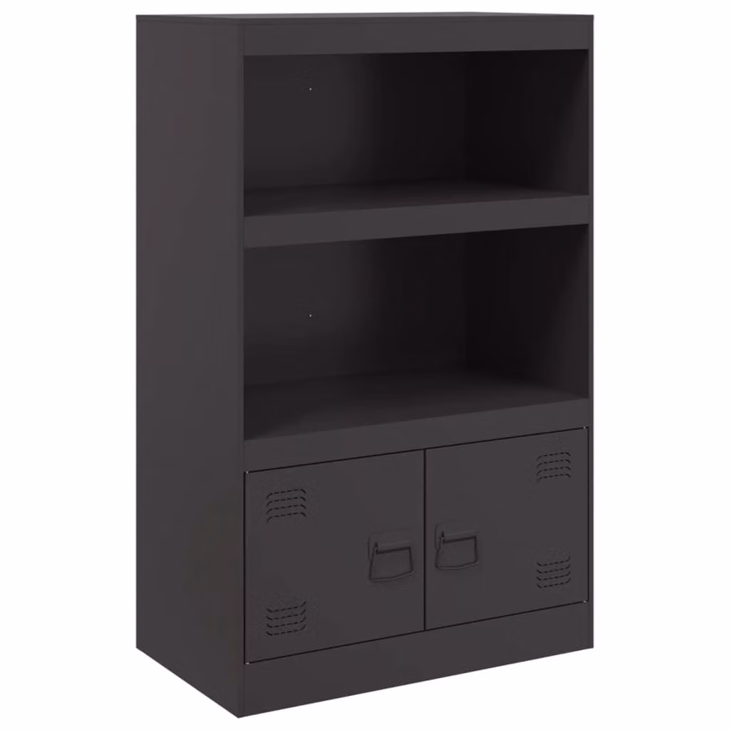 Credenza Nera 67x39x107 cm in Acciaio