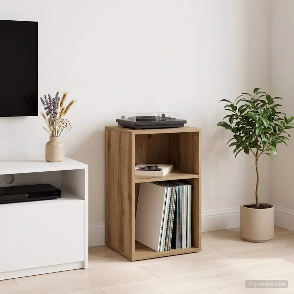 vidaXL Mobile porta vinili Rovere Artigianale Marrone L/P/H: 38 x 33 x 61 cm