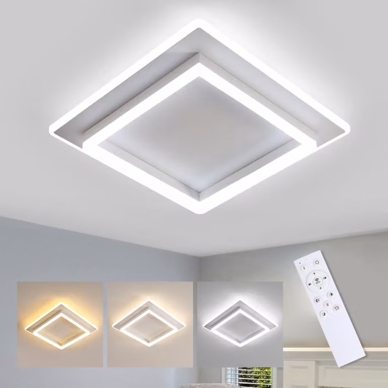 Lampada a LED da soffitto, design elegante, 41W, dimmerabile con telecomando