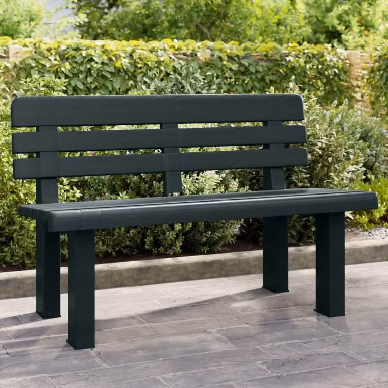 Panca da giardino in polipropilene, dimensioni 110 x 52 x 71 cm