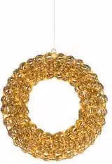 Ghirlanda di Natale Amicasa con 300 Microled Bianco Caldo, Colore Oro, Diametro: 38 cm