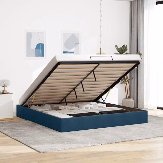 Struttura Letto Pouf senza Materasso 180x200 cm in Velluto 3310983