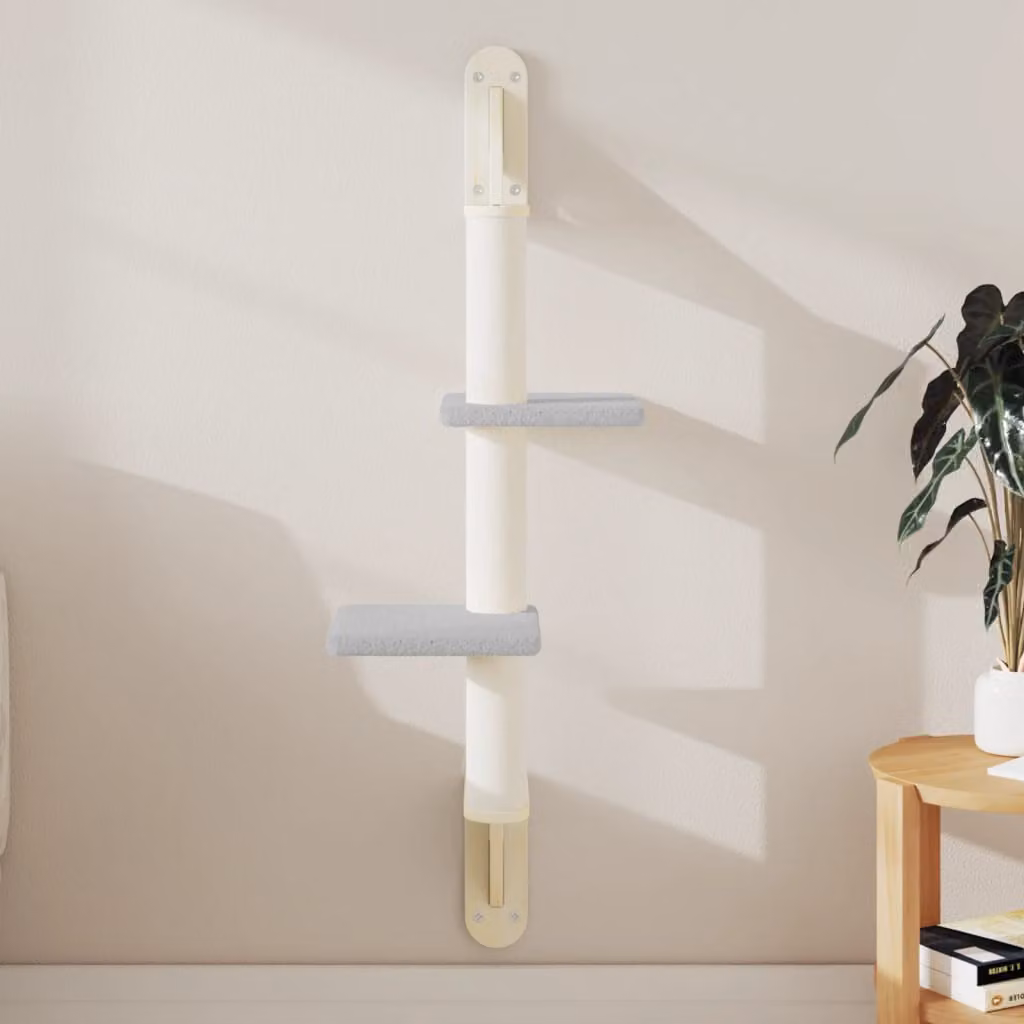 vidaXL Albero per Gatti con Tiragraffi in Sisal Grigio Chiaro Altezza: 108 cm