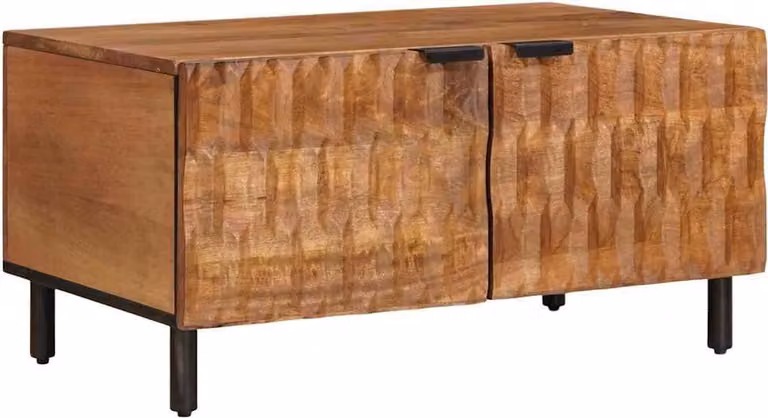 Maison Exclusive - Tavolino da caffè marrone, 80 x 50 x 40 cm, in legno massello di mango
