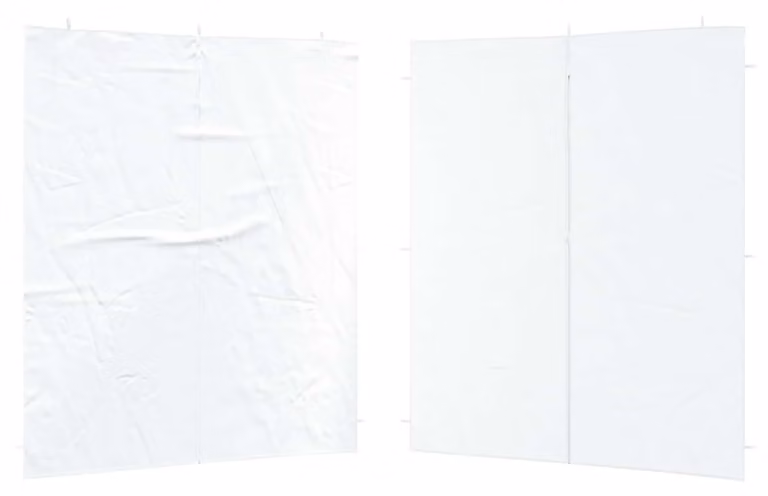 Parete per tenda da festa 2 pcs Bianco 200 x 195 cm