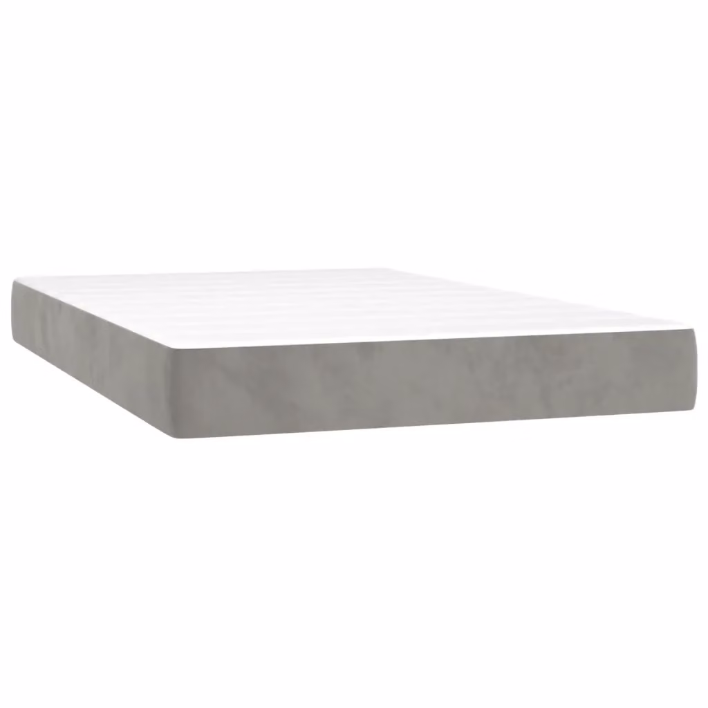 Materasso Ibrido Design Mania in Velluto Grigio e Bianco L: 120 cm, P: 200 cm, H: 20 cm – 2