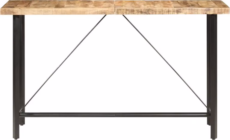 Tavolo da Bar 180x70x107 cm in Legno Ruvido di Mango