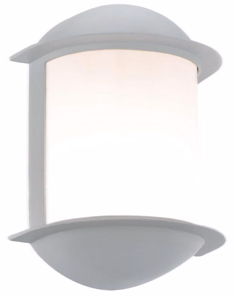 Applique a LED, fusione di alluminio, argento, bianco, H 22 cm