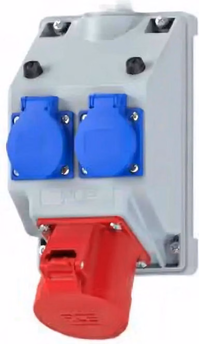 Elso Combinazione di prese a muro, CEE 32A 5p, 2x SSD nat, IP44, 1 pz.