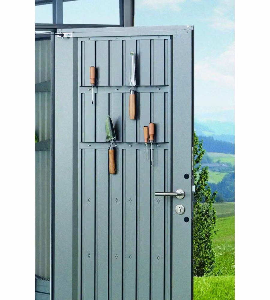 Confezione da 2 unità di portautensili sospesi Biohort in metallo grigio quarzo metallizzato per AvantGarde, HighLine, Panorama e HighBoard