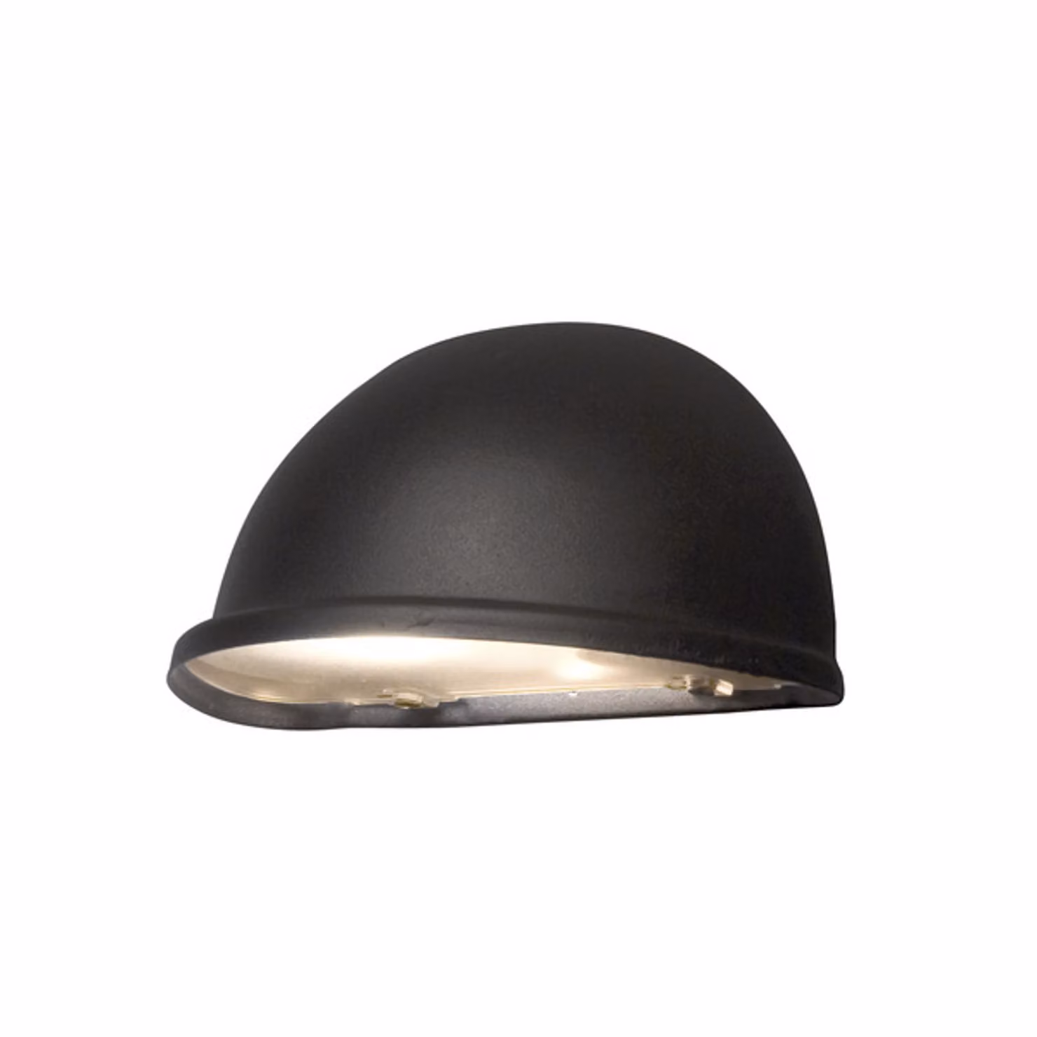 Konstsmide Torino Piccola lampada da parete, nera, in alluminio con vetro acrilico satinato