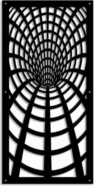 BLACK HOLE - Pannello in PVC traforato - Parasole Colore: nero, Misura: 98x198 cm