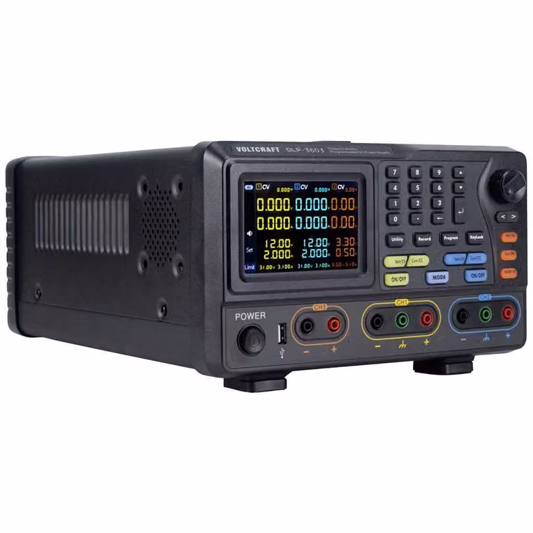 VOLTCRAFT DLP-3603 Alimentatore da laboratorio, regolabile 0 V - 60 V/AC 0 - 3 A 378 W Funzione Slave Numero di uscite 3 x (VC-13095