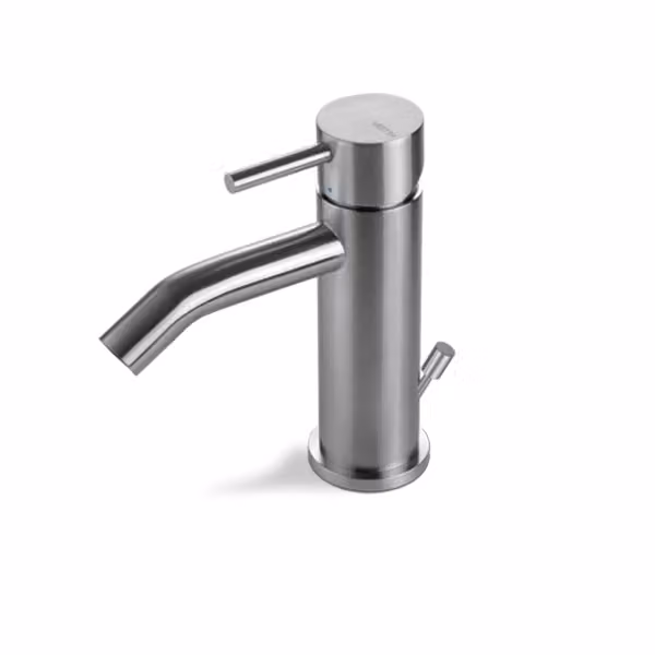 Miscelatore bidet con scarico acciaio inox Vema TIBER STEEL V17070 - Satinato